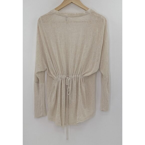 Willow & Clay‎ Pea In The Pod Cream Tie Back Button Maternity Sweater Size M USA - Picture 2 of 8